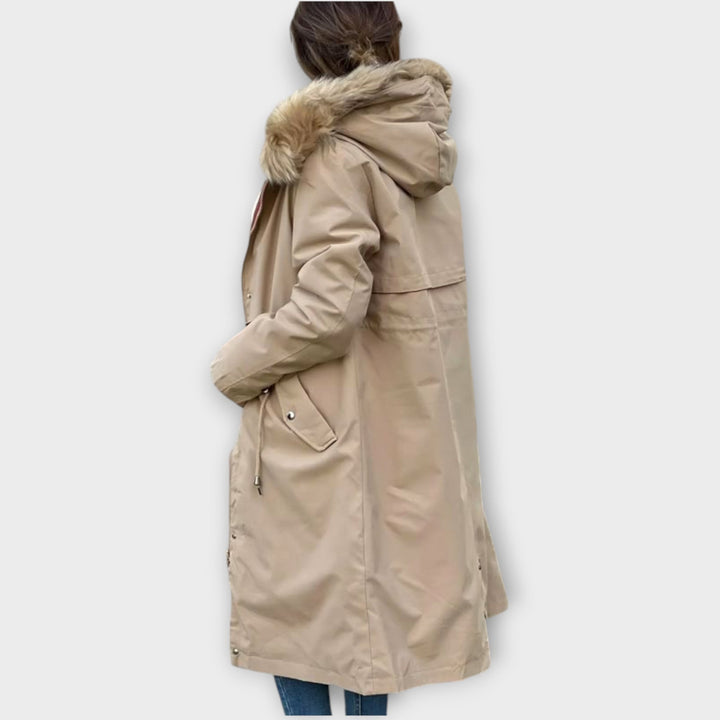 Long Faux-Fur Hood Winter Parka