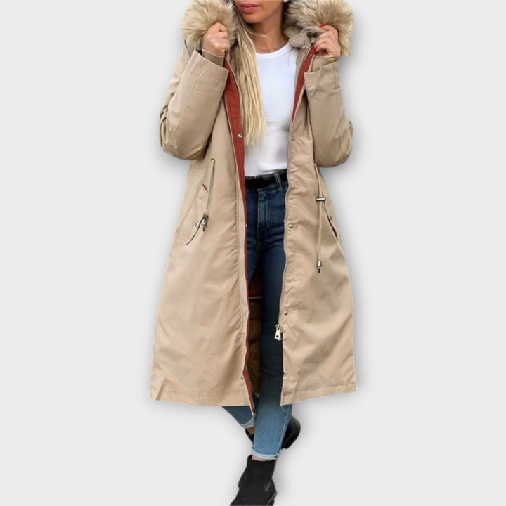 Long Faux-Fur Hood Winter Parka