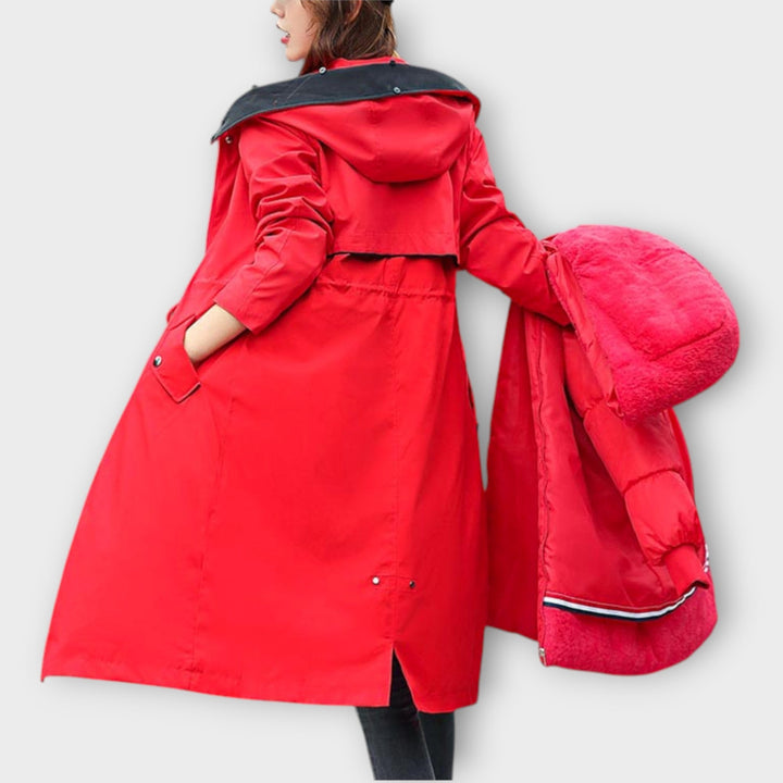 Long Faux-Fur Hood Winter Parka